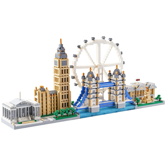 DAFDAG London Skyline Architecture Miniature Building Block Set Architecture Series Model Toy Present for Adults and Children (3430 Pieces)